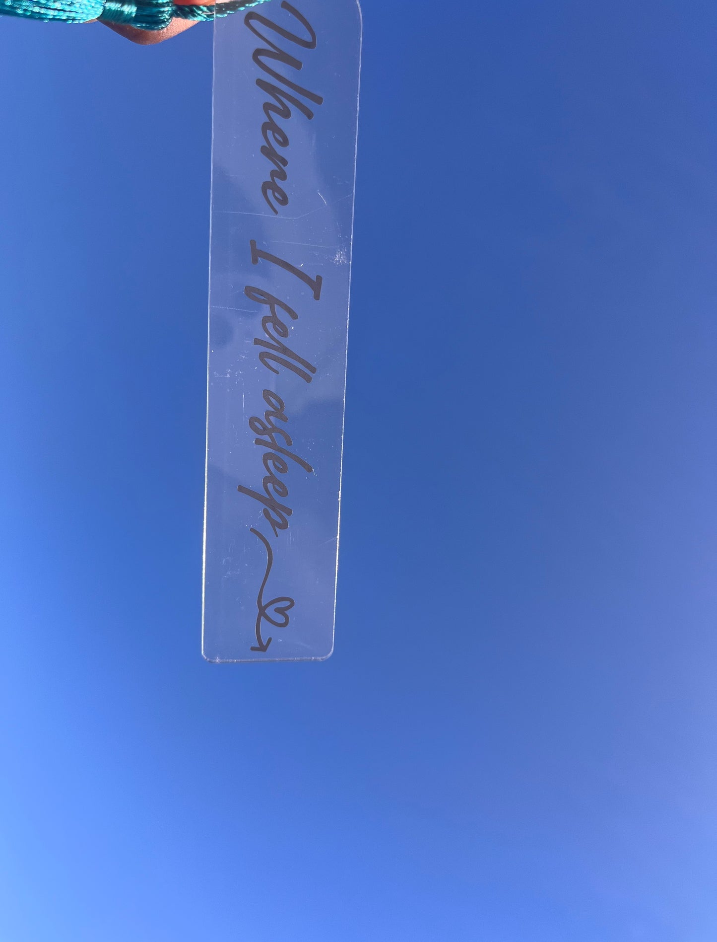 Where I Fell Asleep Acrylic Bookmark