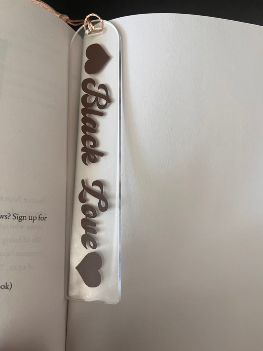 Black Love Acrylic Bookmark